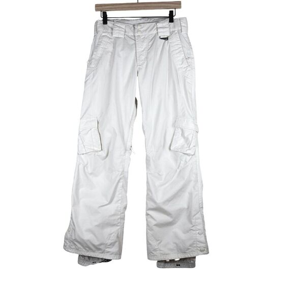 SIMS Snowboard Ski Cargo Pants | Size S White Insulated Wide Leg Winter Gear - Picture 1 of 11
